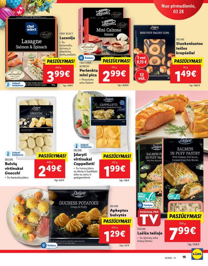 Lidl maisto prekių pasiūlymai akcijos nuo 
  2022-03-28 iki 
  2022-04-03 | Leidinukas.lt puslapis 15