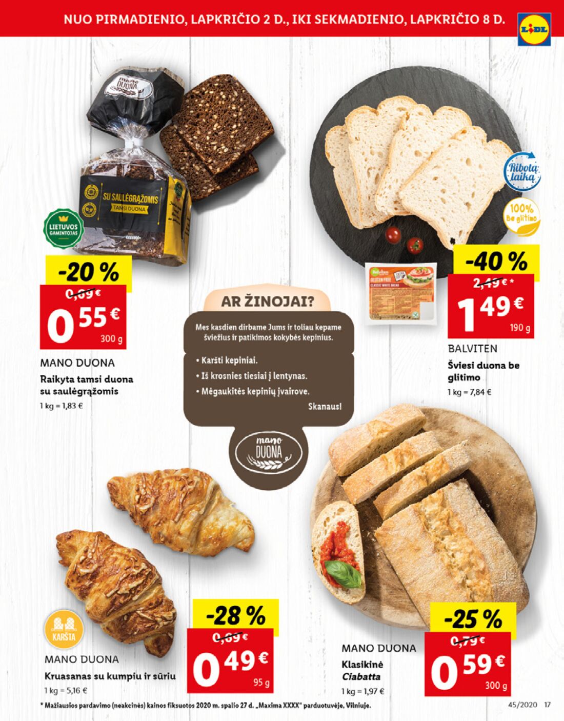 Lidl savaitinis leidinys akcijos nuo 
  2020-11-02 iki 
  2020-11-08 | Leidinukas.lt puslapis 17
