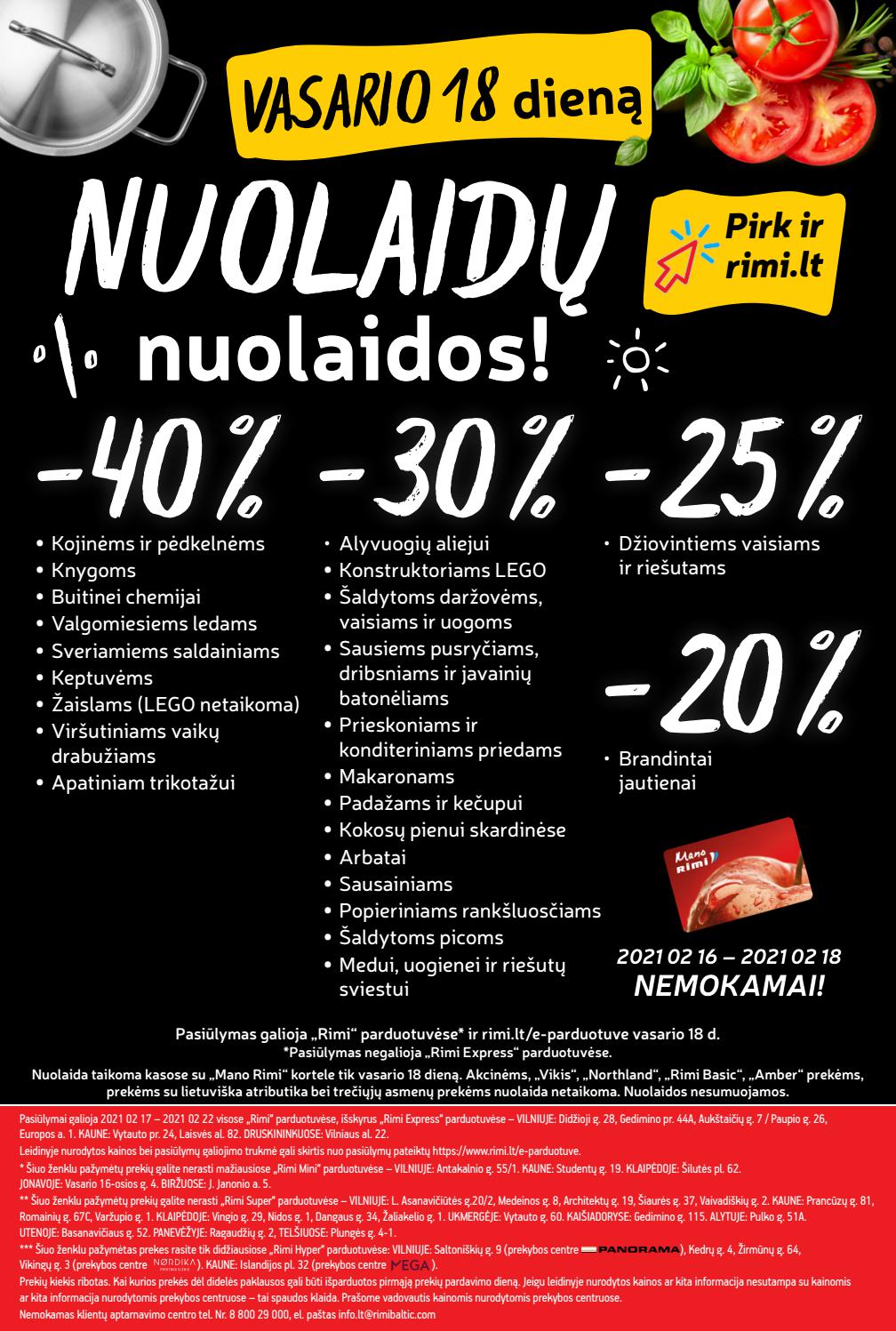 Rimi savaitinis leidinys akcijos nuo 
  2021-02-17 iki 
  2021-02-22 | Leidinukas.lt puslapis 24