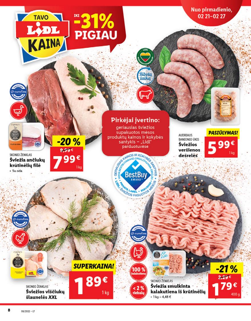Lidl maisto prekių pasiūlymai akcijos nuo 
  2022-02-21 iki 
  2022-02-27 | Leidinukas.lt puslapis 8