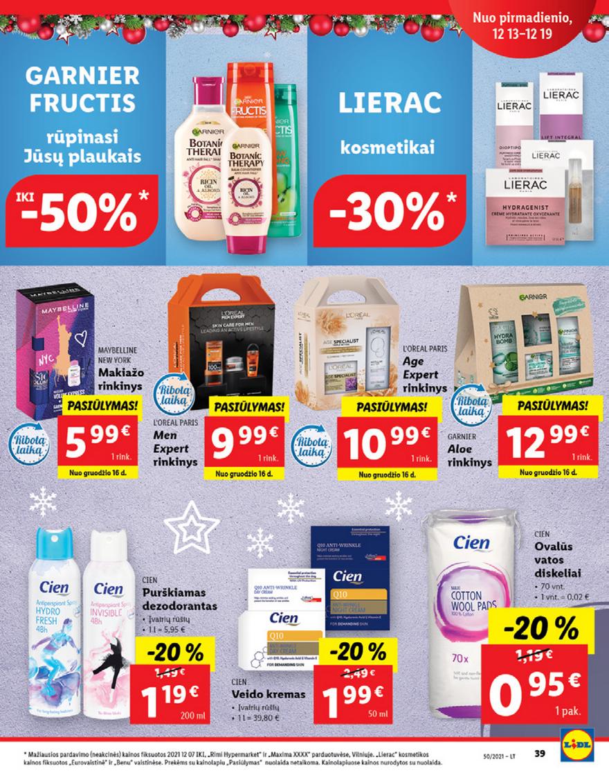 Lidl maisto prekių pasiūlymai akcijos nuo 
  2021-12-13 iki 
  2021-12-19 | Leidinukas.lt puslapis 39