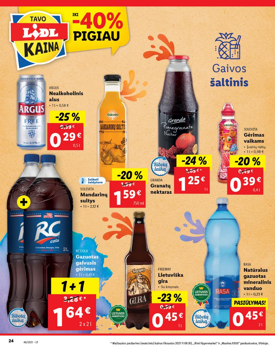 Lidl maisto prekių pasiūlymai akcijos nuo 
  2021-11-15 iki 
  2021-11-21 | Leidinukas.lt puslapis 24