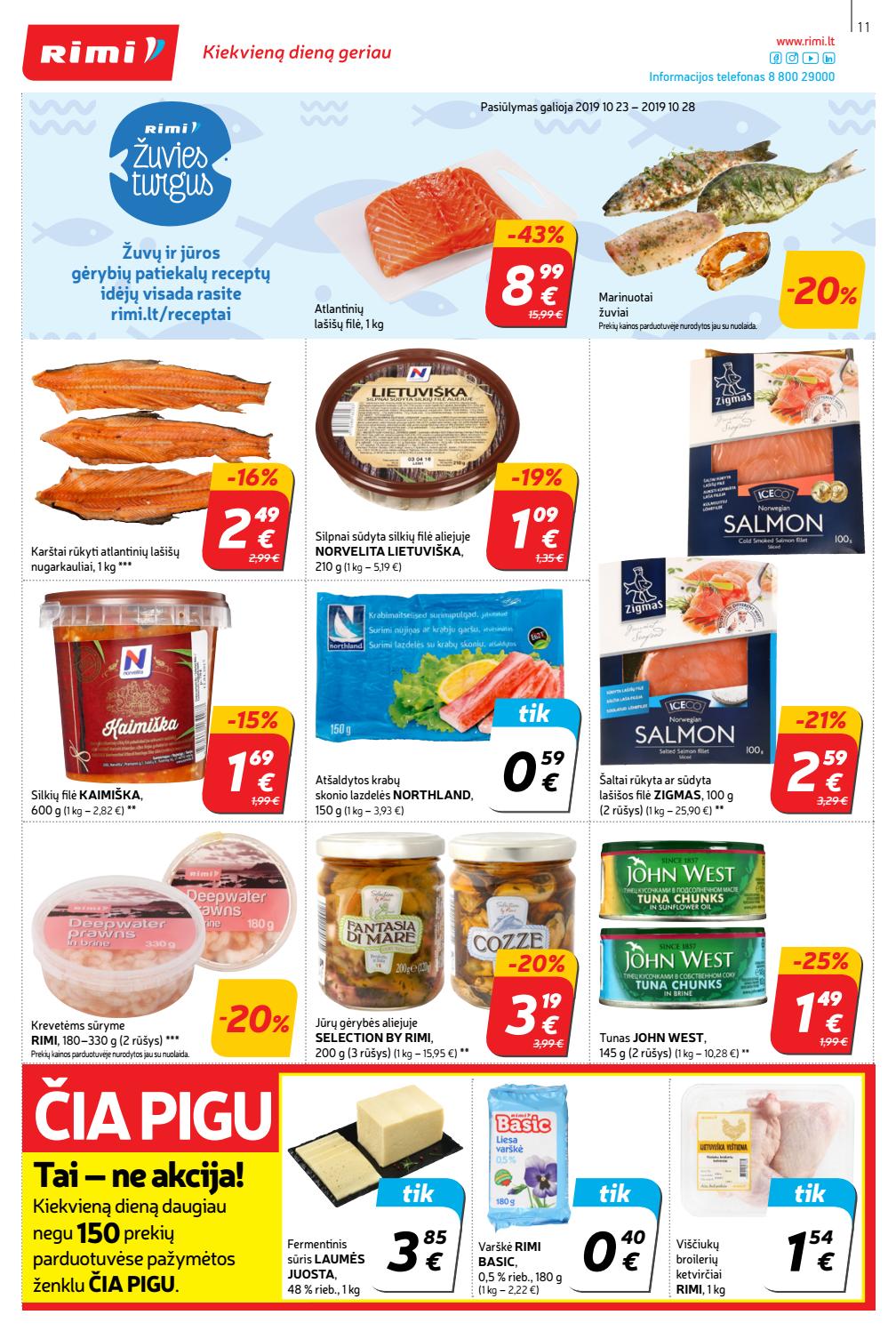 Rimi savaitinis leidinys akcijos nuo 
  2019-10-22 iki 
  2019-10-28 | Leidinukas.lt puslapis 11