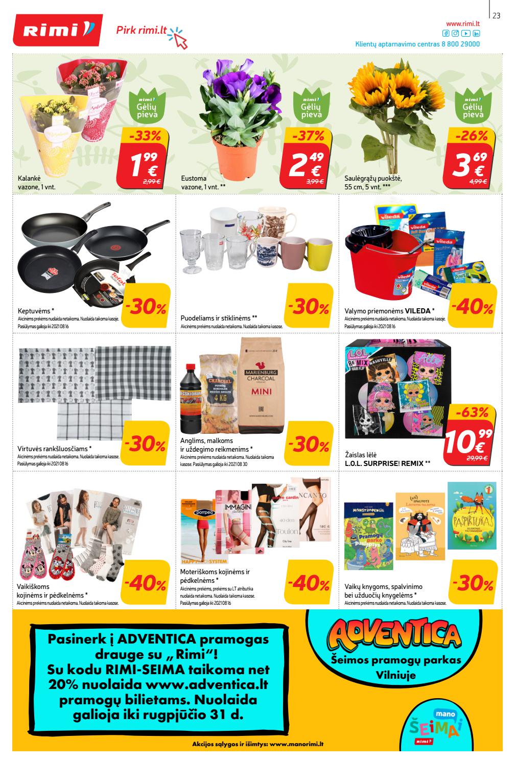 Rimi savaitinis leidinys akcijos nuo 
  2021-08-03 iki 
  2021-08-09 | Leidinukas.lt puslapis 23