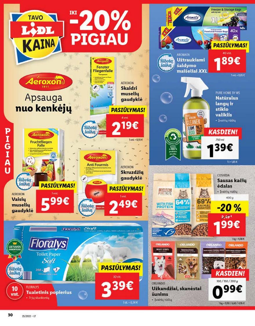 Lidl maisto prekių pasiūlymai akcijos nuo 
  2022-06-20 iki 
  2022-06-26 | Leidinukas.lt puslapis 30