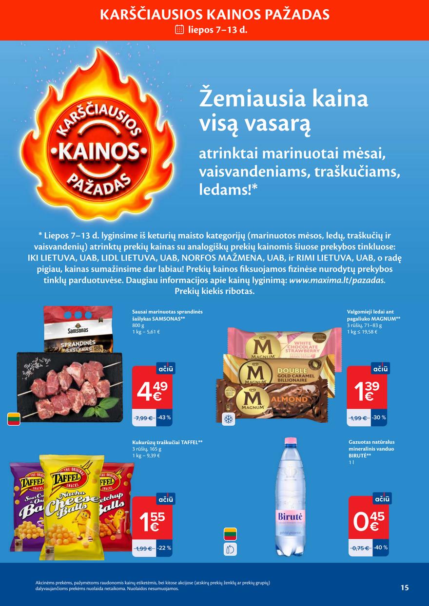 Maxima leidinukas akcijos nuo 
  2026-07-07 iki 
  2026-07-13 | Leidinukas.lt puslapis 15