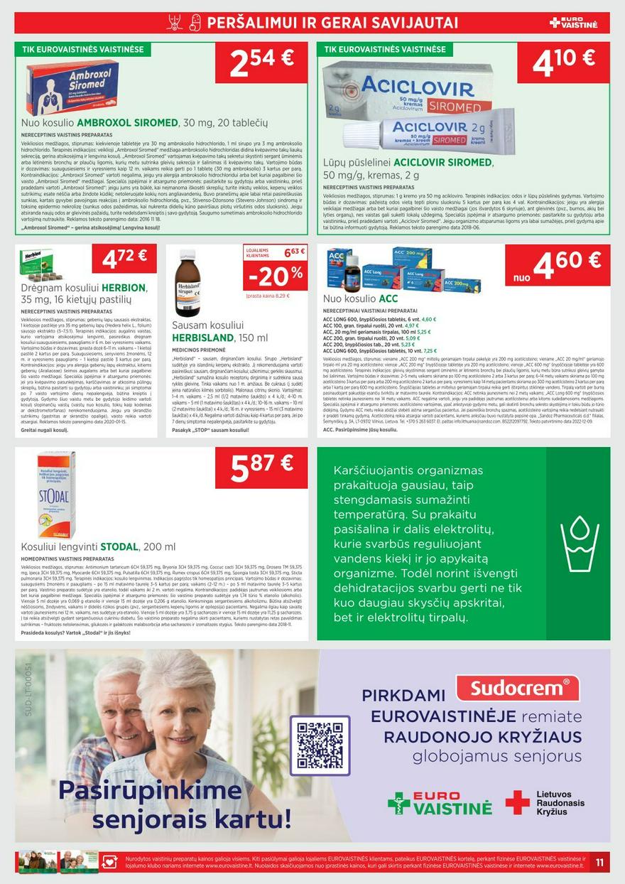 Euro vaistinė leidinys akcijos nuo 
  2023-10-01 iki 
  2023-10-30 | Leidinukas.lt puslapis 11