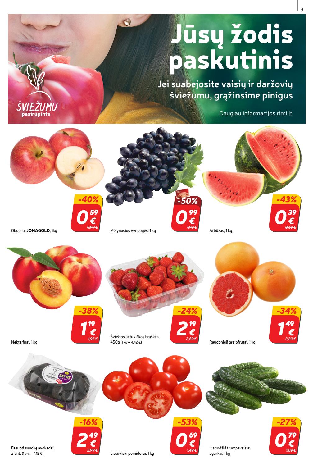Rimi savaitinis leidinys akcijos nuo 
  2019-09-10 iki 
  2019-09-16 | Leidinukas.lt puslapis 9