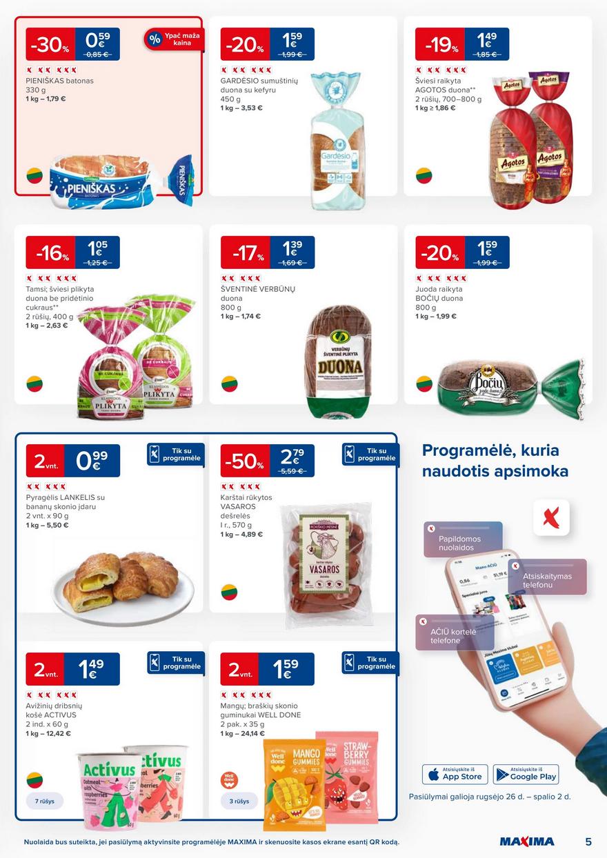Maxima kaininis leidinys akcijos nuo 
  2023-09-26 iki 
  2023-10-02 | Leidinukas.lt puslapis 5