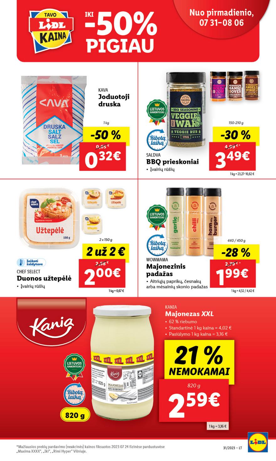 Lidl pasiūlymai akcijos nuo 
  2023-07-31 iki 
  2023-08-06 | Leidinukas.lt puslapis 38