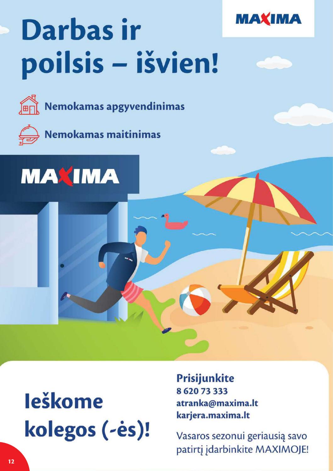 Maxima kaininis leidinys akcijos nuo 
  2021-08-10 iki 
  2021-08-16 | Leidinukas.lt puslapis 12