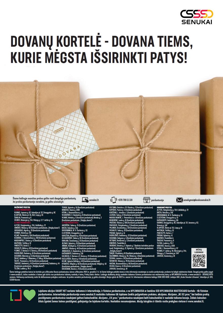 Senukai leidinys akcijos nuo 
  2021-12-02 iki 
  2022-01-03 | Leidinukas.lt puslapis 40