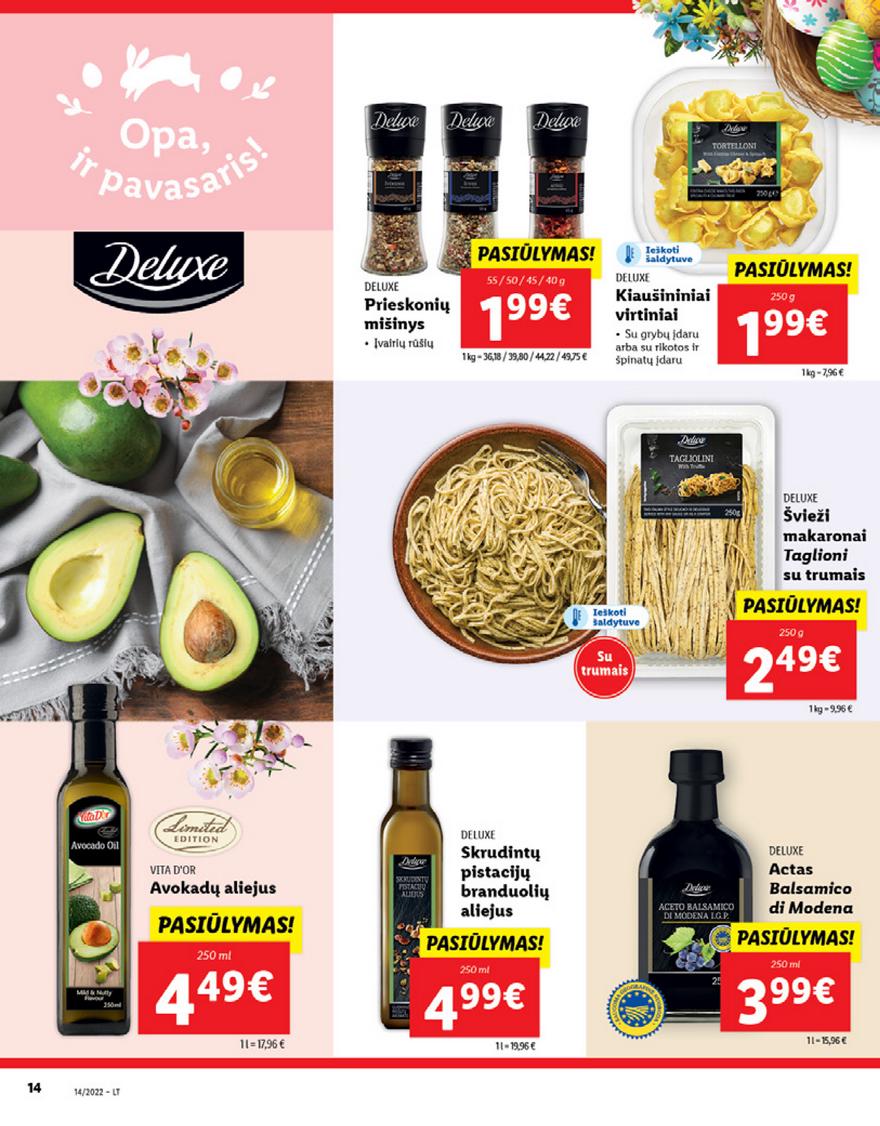 Lidl maisto prekių pasiūlymai akcijos nuo 
  2022-04-04 iki 
  2022-04-10 | Leidinukas.lt puslapis 14