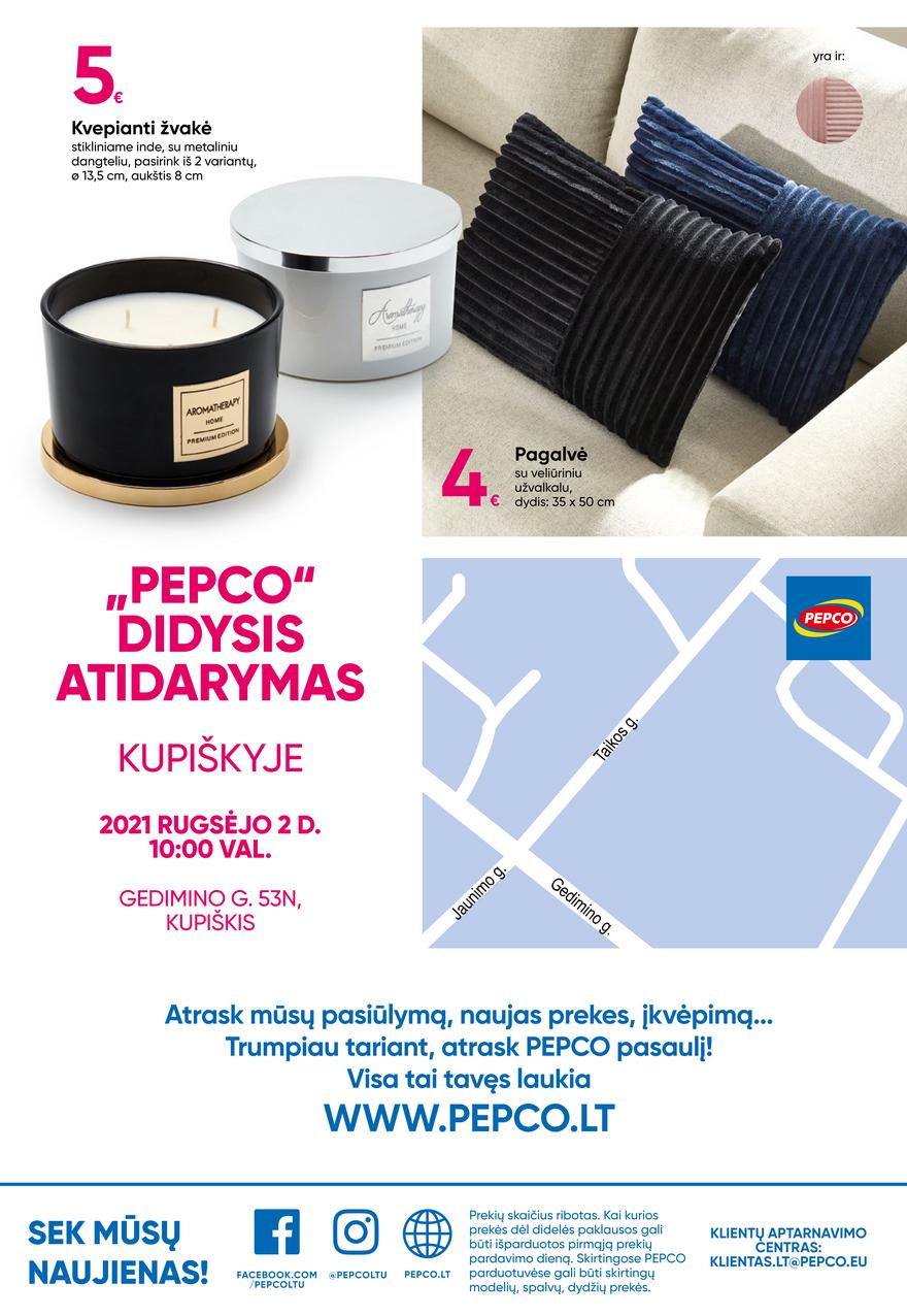 Pepco atidarymo leidinys akcijos nuo 
  2021-09-02 iki 
  2021-09-08 | Leidinukas.lt puslapis 8