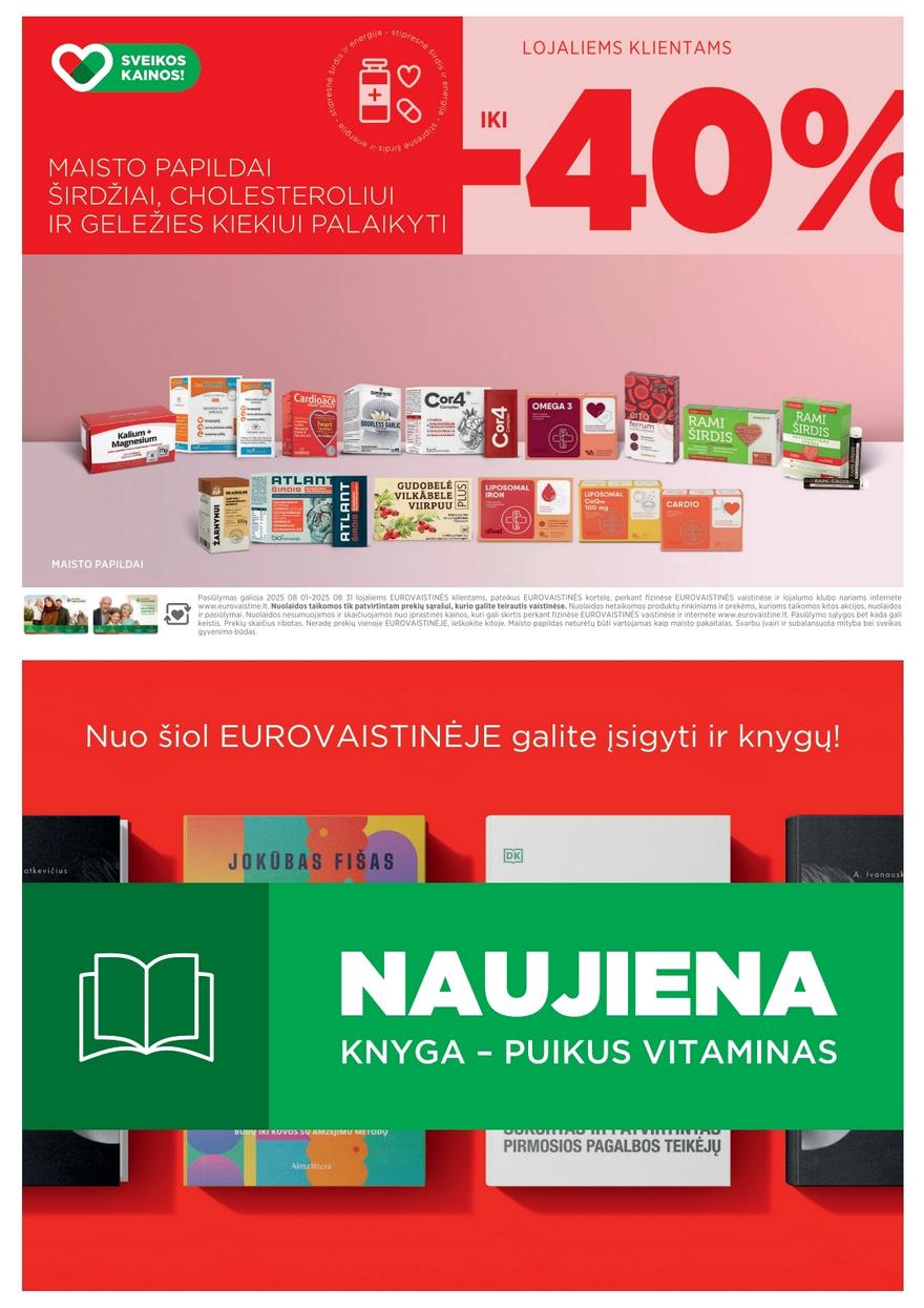 Euro vaistinė katalogas akcijos nuo 
  2025-08-01 iki 
  2025-08-31 | Leidinukas.lt puslapis 4