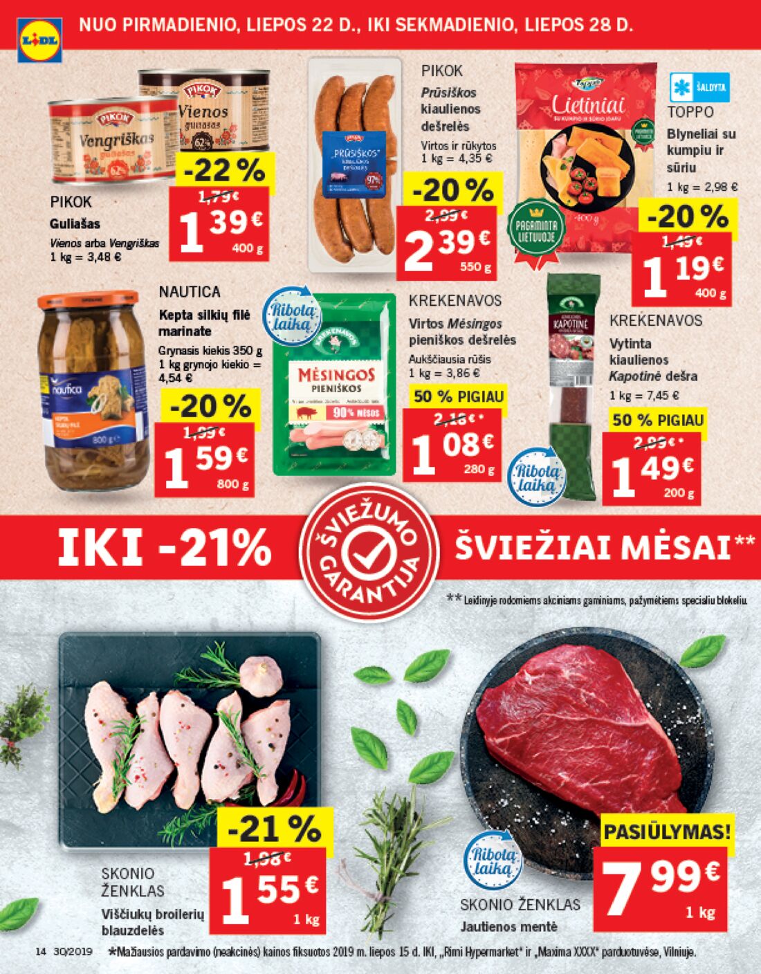 Lidl savaitinis leidinys akcijos nuo 
  2019-07-22 iki 
  2019-07-28 | Leidinukas.lt puslapis 14