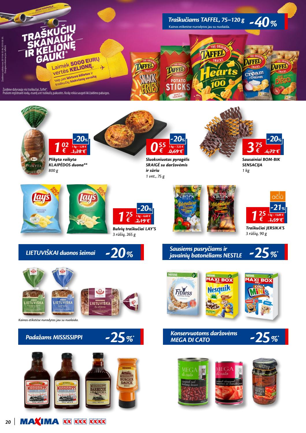 Maxima kaininis leidinys akcijos nuo 
  2019-07-04 iki 
  2019-07-17 | Leidinukas.lt puslapis 20