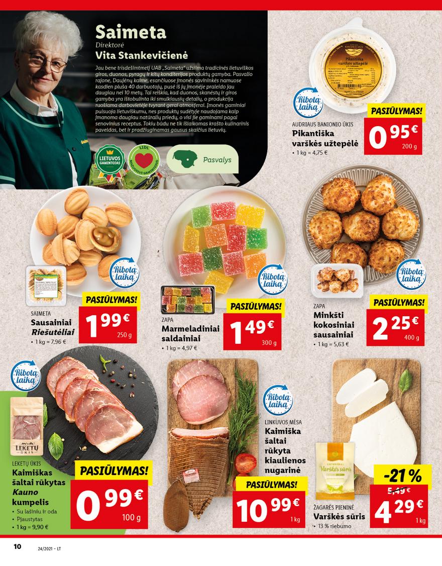 Lidl maisto prekių pasiūlymai akcijos nuo 
  2021-06-14 iki 
  2021-06-20 | Leidinukas.lt puslapis 10