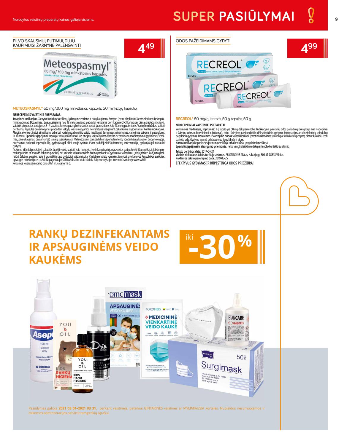 Gintarinė vaistinė leidinys akcijos nuo 
  2021-03-01 iki 
  2021-03-31 | Leidinukas.lt puslapis 9