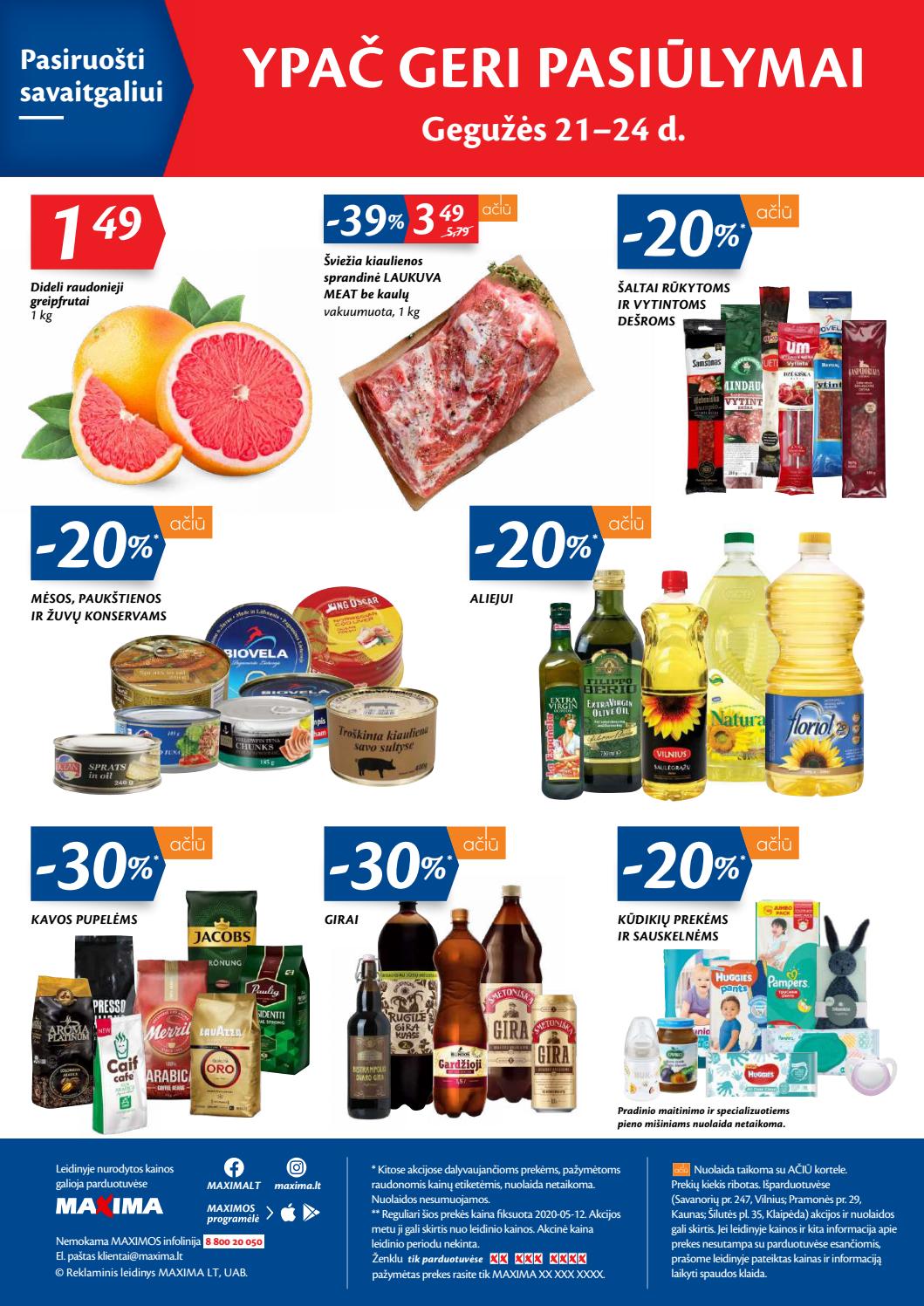 Maxima kaininis leidinys akcijos nuo 
  2020-05-19 iki 
  2020-05-25 | Leidinukas.lt puslapis 36