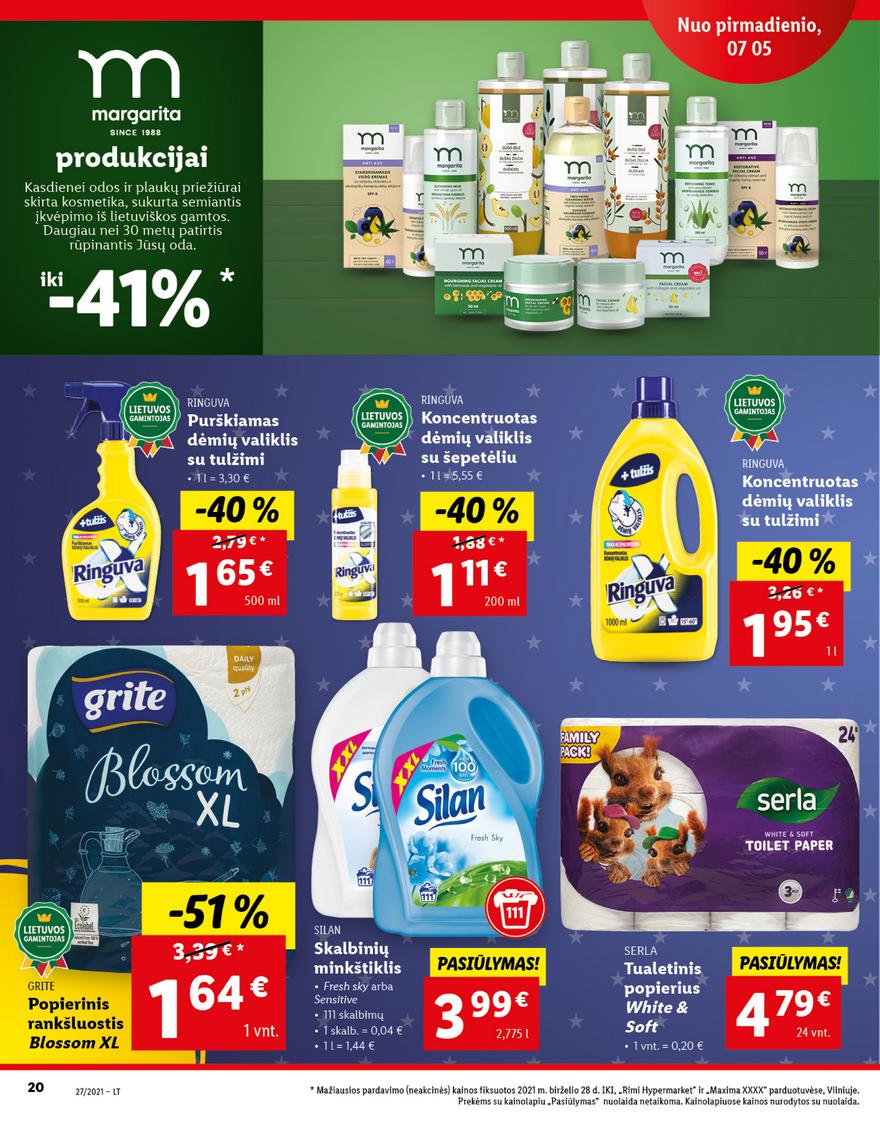 Lidl maisto prekių pasiūlymai akcijos nuo 
  2021-07-05 iki 
  2021-07-11 | Leidinukas.lt puslapis 20