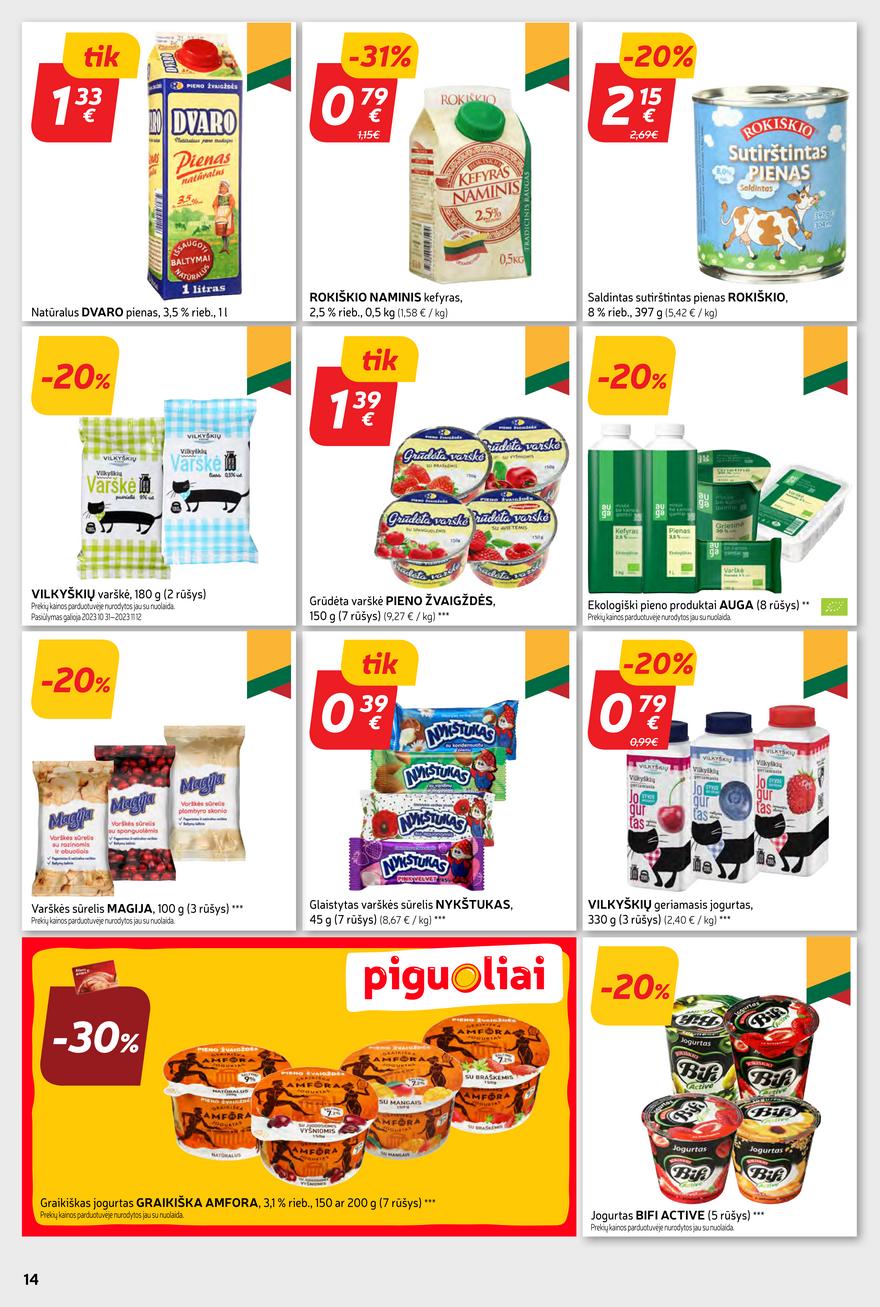 Rimi savaitinis leidinys akcijos nuo 
  2023-10-31 iki 
  2023-11-06 | Leidinukas.lt puslapis 14