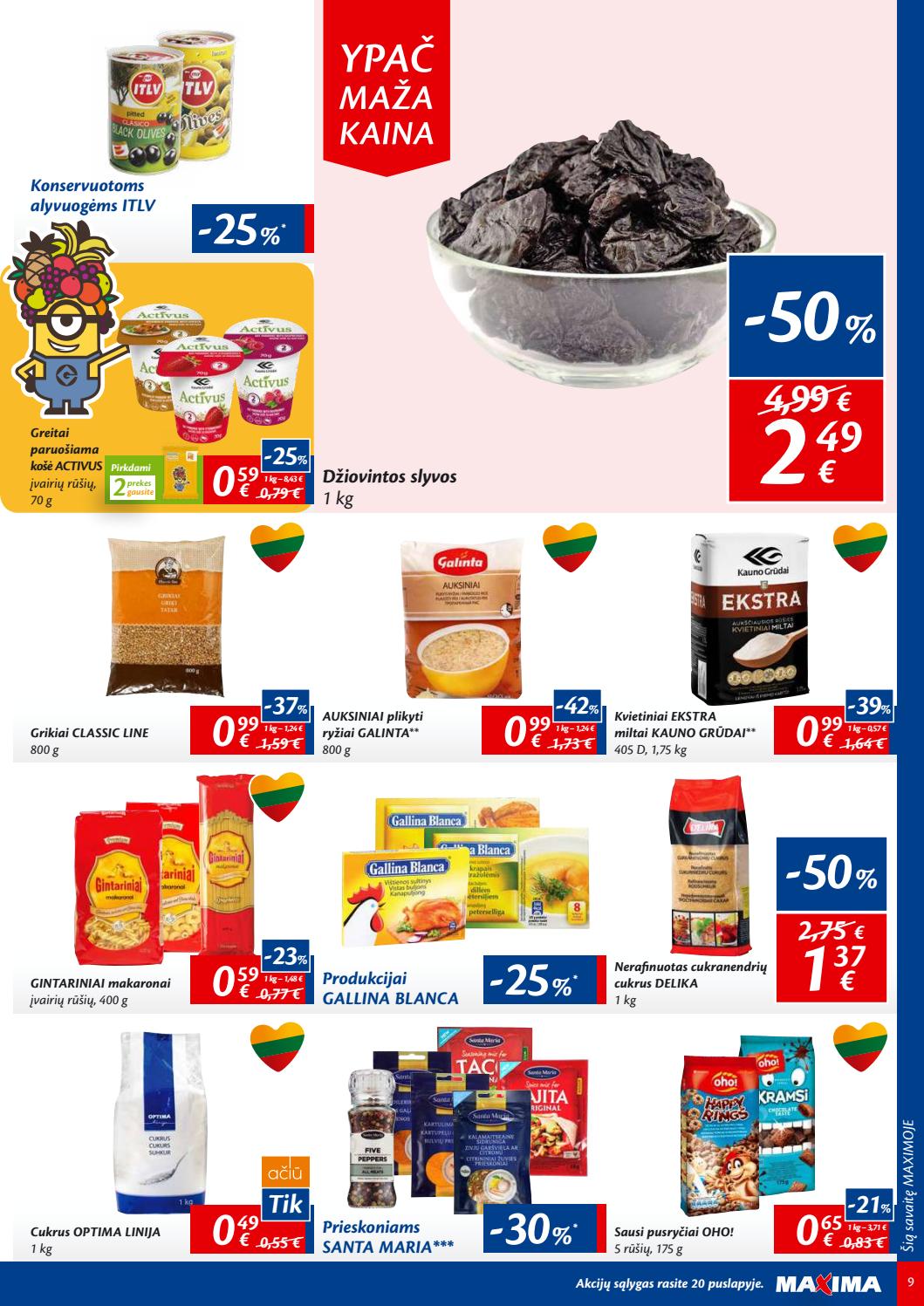 Maxima kaininis leidinys akcijos nuo 
  2019-09-10 iki 
  2019-09-16 | Leidinukas.lt puslapis 9