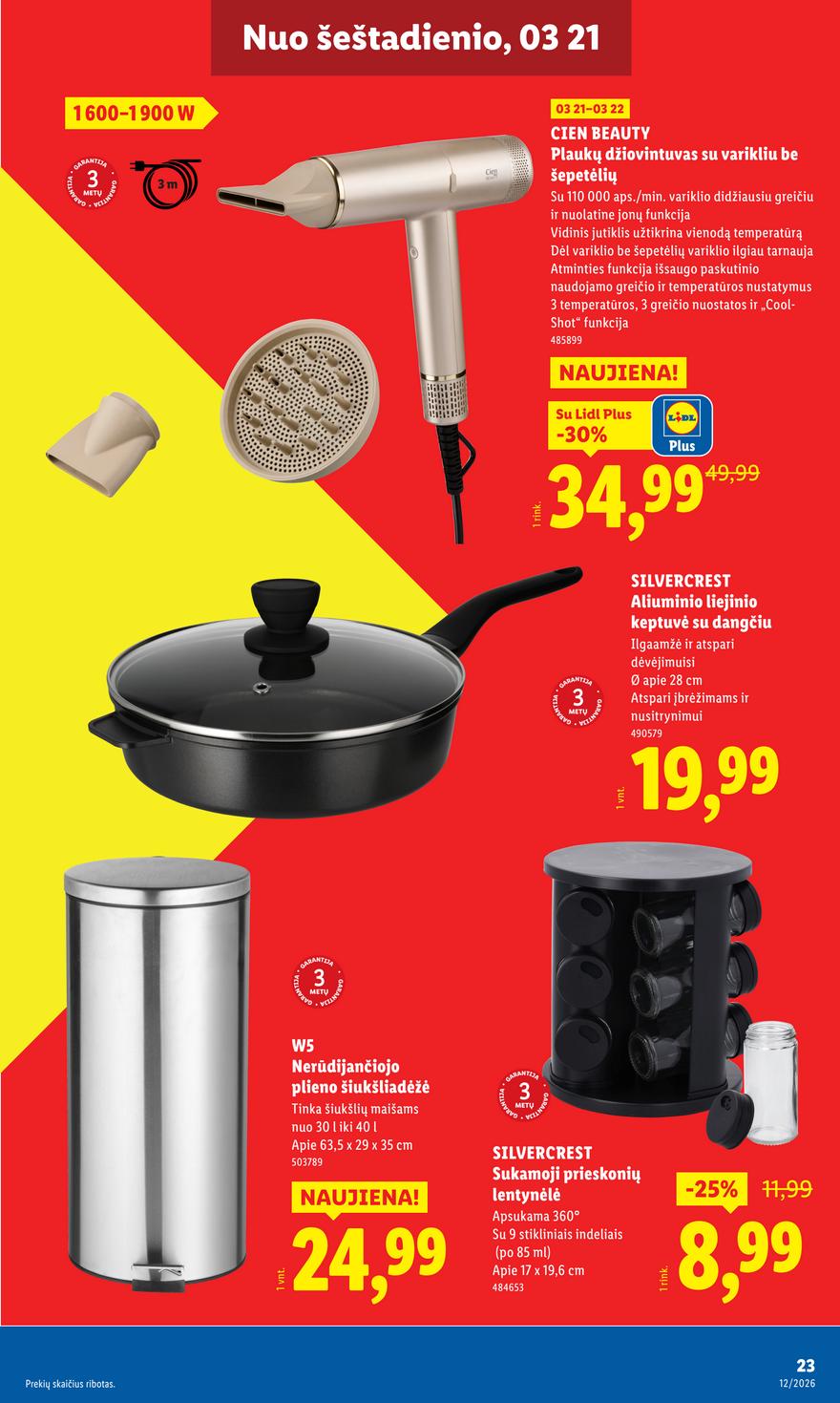 Lidl leidinys naujas akcijos nuo 
  2026-03-16 iki 
  2026-03-22 | Leidinukas.lt puslapis 23
