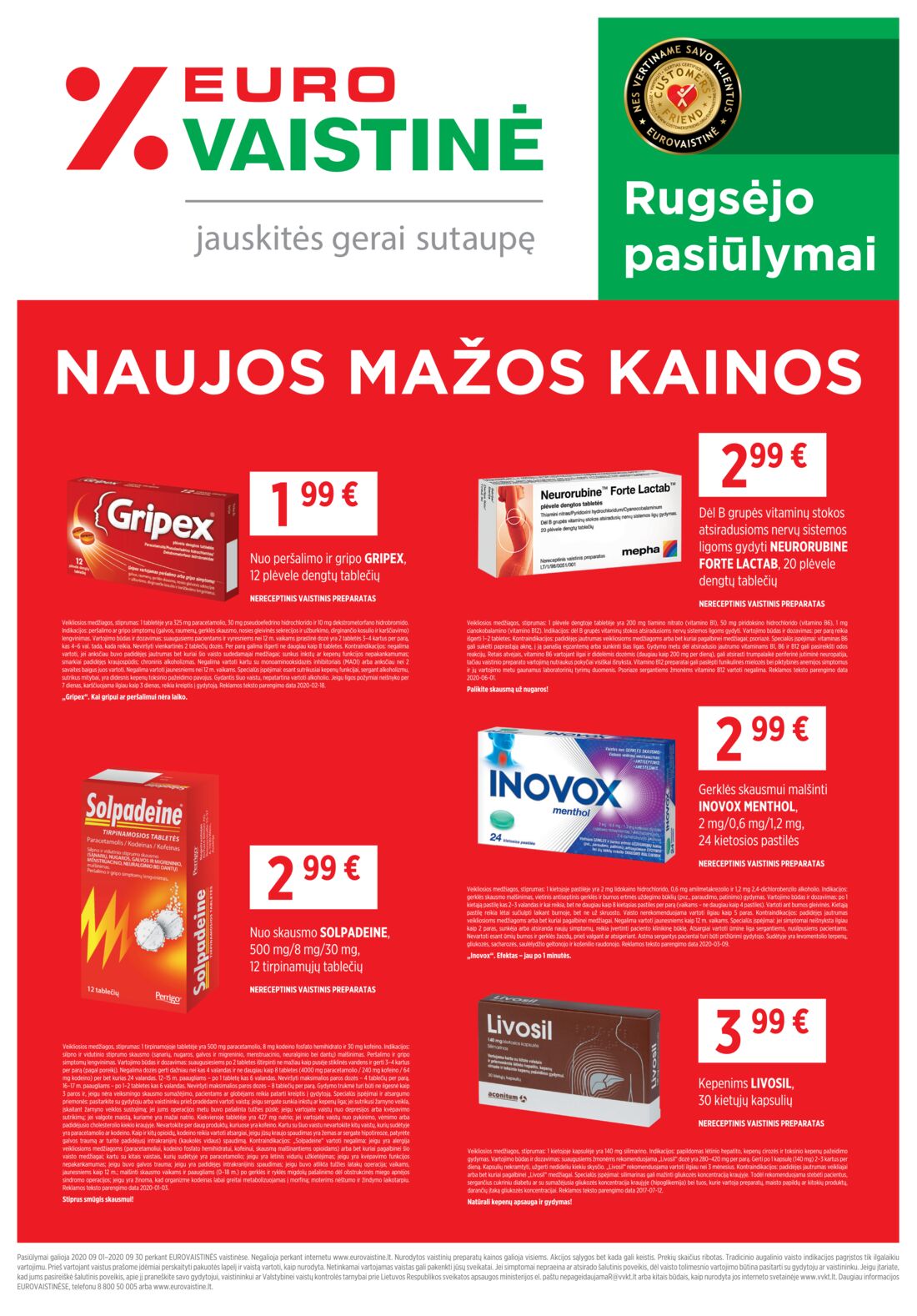 Euro vaistinė leidinys akcijos nuo 
  2020-09-01 iki 
  2020-09-30 | Leidinukas.lt puslapis 1