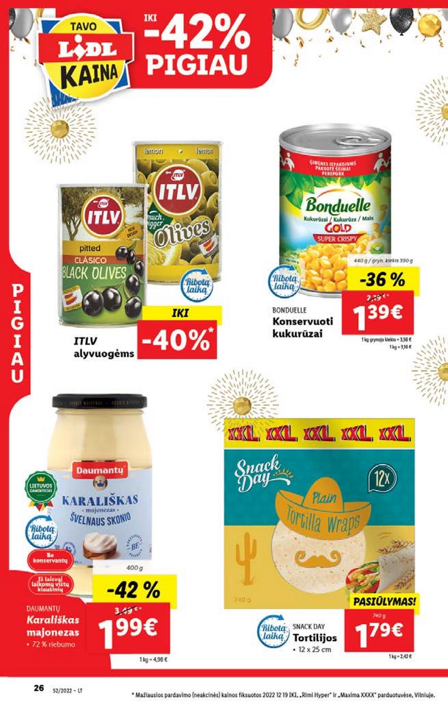Lidl maisto prekių pasiūlymai akcijos nuo 
  2022-12-26 iki 
  2023-01-01 | Leidinukas.lt puslapis 26