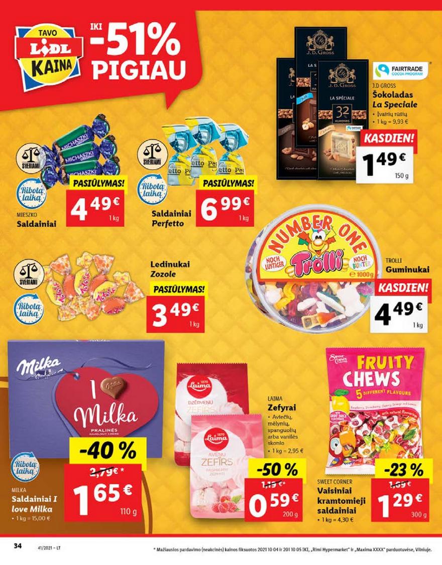 Lidl maisto prekių pasiūlymai akcijos nuo 
  2021-10-11 iki 
  2021-10-17 | Leidinukas.lt puslapis 34