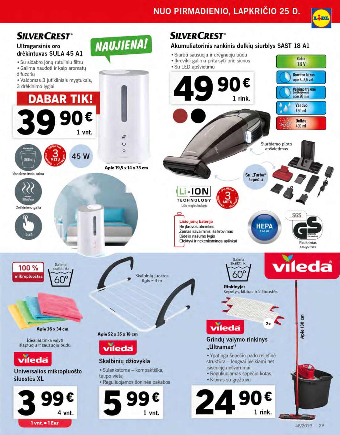 Lidl savaitinis leidinys akcijos nuo 
  2019-11-25 iki 
  2019-12-01 | Leidinukas.lt puslapis 29