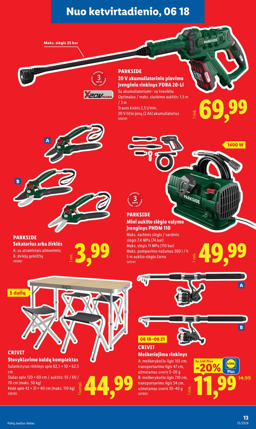 Lidl leidinys akcijos nuo 
  2026-06-15 iki 
  2026-06-21 | Leidinukas.lt puslapis 13