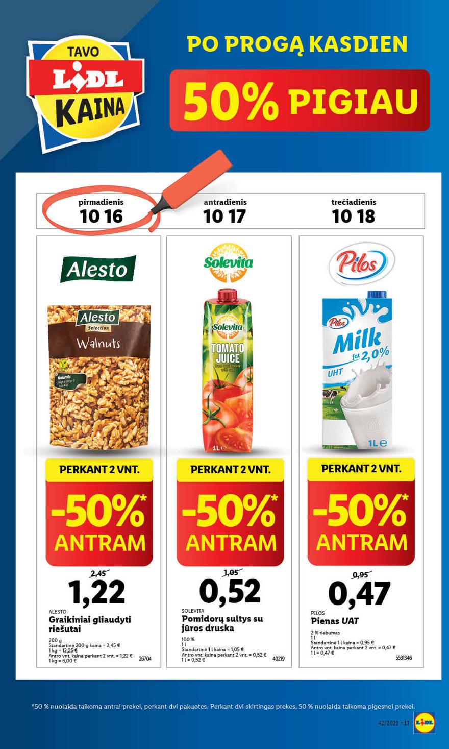 Lidl pasiūlymai akcijos nuo 
  2023-10-16 iki 
  2023-10-22 | Leidinukas.lt puslapis 2