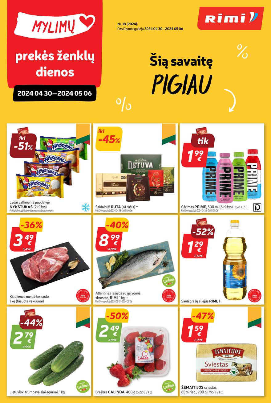 Rimi savaitinis leidinys akcijos nuo
2024-04-30 iki
2024-05-06 | Leidinukas.lt puslapis 1