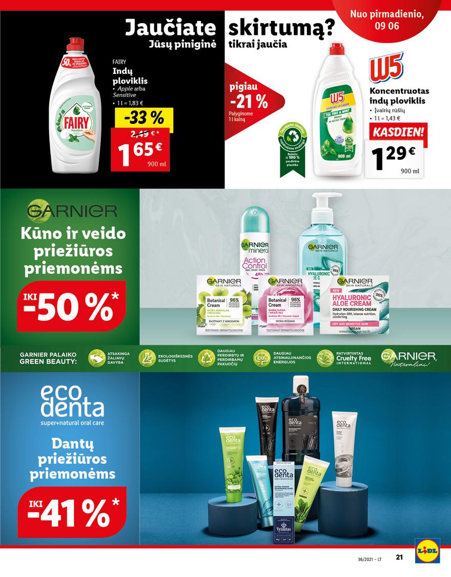 Lidl maisto prekių pasiūlymai akcijos nuo 
  2021-09-06 iki 
  2021-09-12 | Leidinukas.lt puslapis 21