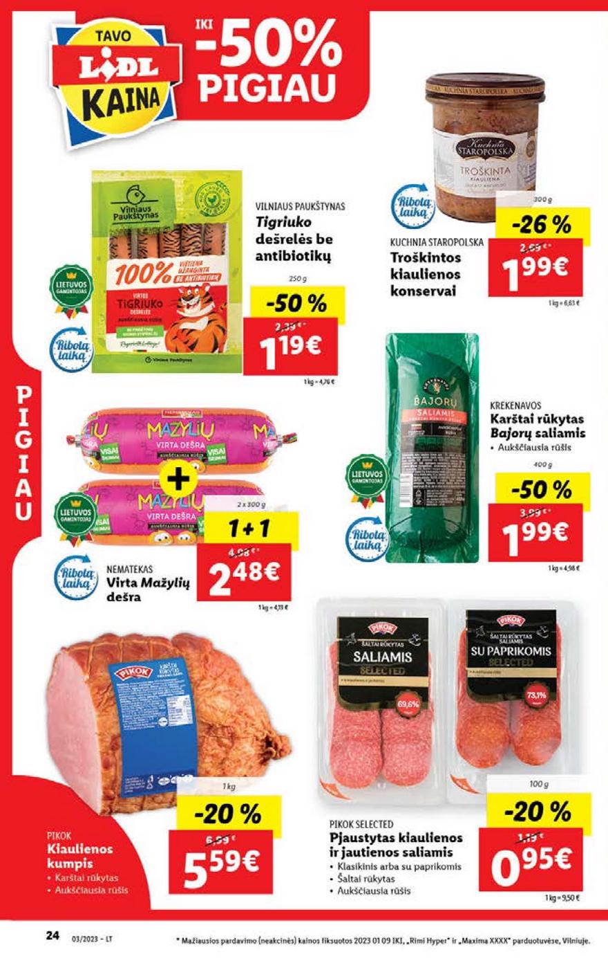 Lidl maisto prekių pasiūlymai akcijos nuo 
  2023-01-16 iki 
  2023-01-22 | Leidinukas.lt puslapis 24