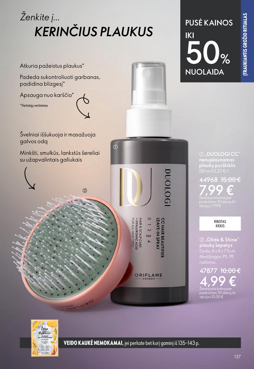 Oriflame katalogas akcijos nuo 
  2026-04-22 iki 
  2026-05-12 | Leidinukas.lt puslapis 137
