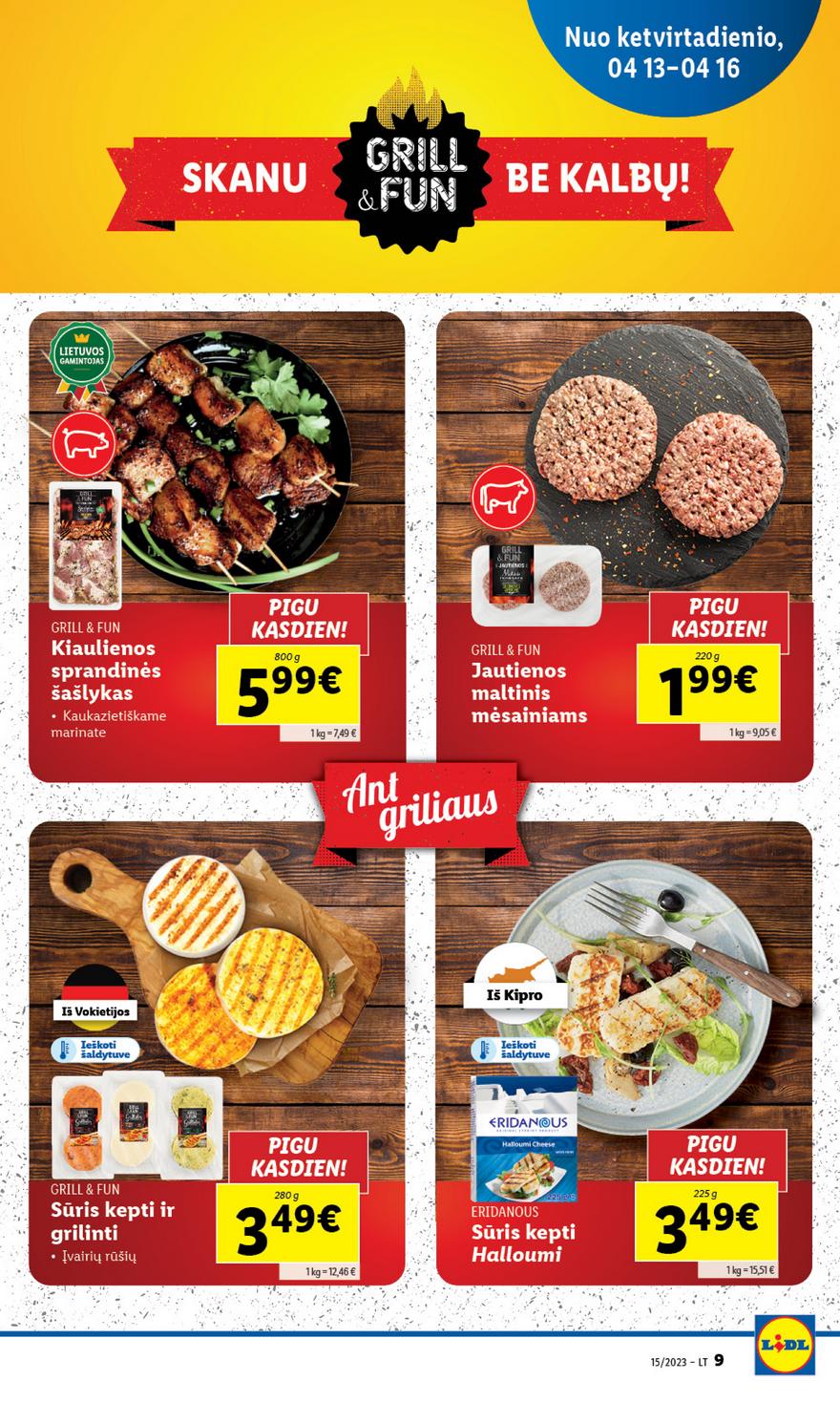 Lidl pasiūlymai akcijos nuo 
  2023-04-10 iki 
  2023-04-16 | Leidinukas.lt puslapis 9