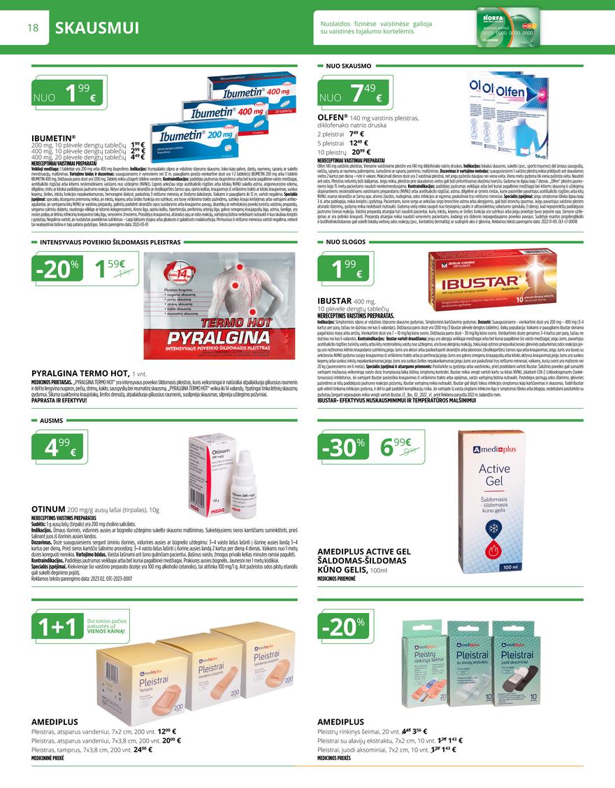 Norfos vaistinės leidinys akcijos nuo 
  2023-06-01 iki 
  2023-06-30 | Leidinukas.lt puslapis 18