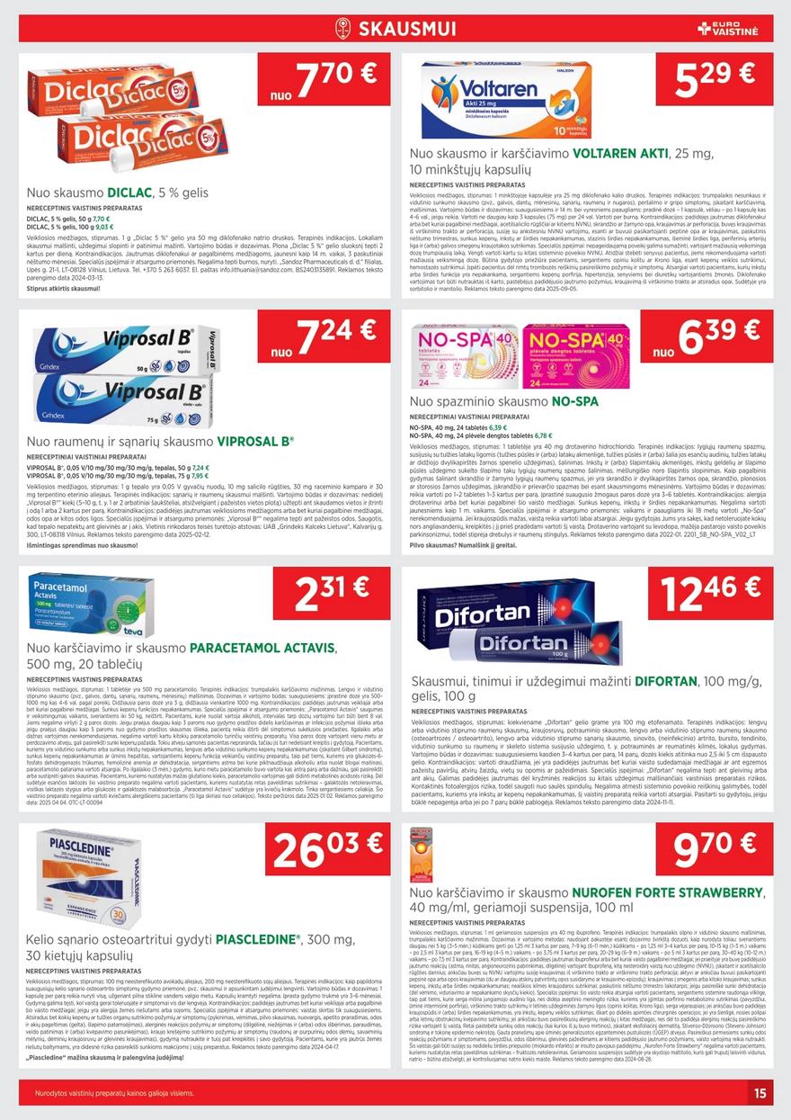 Euro vaistinė katalogas akcijos nuo 
  2025-10-01 iki 
  2025-10-31 | Leidinukas.lt puslapis 15