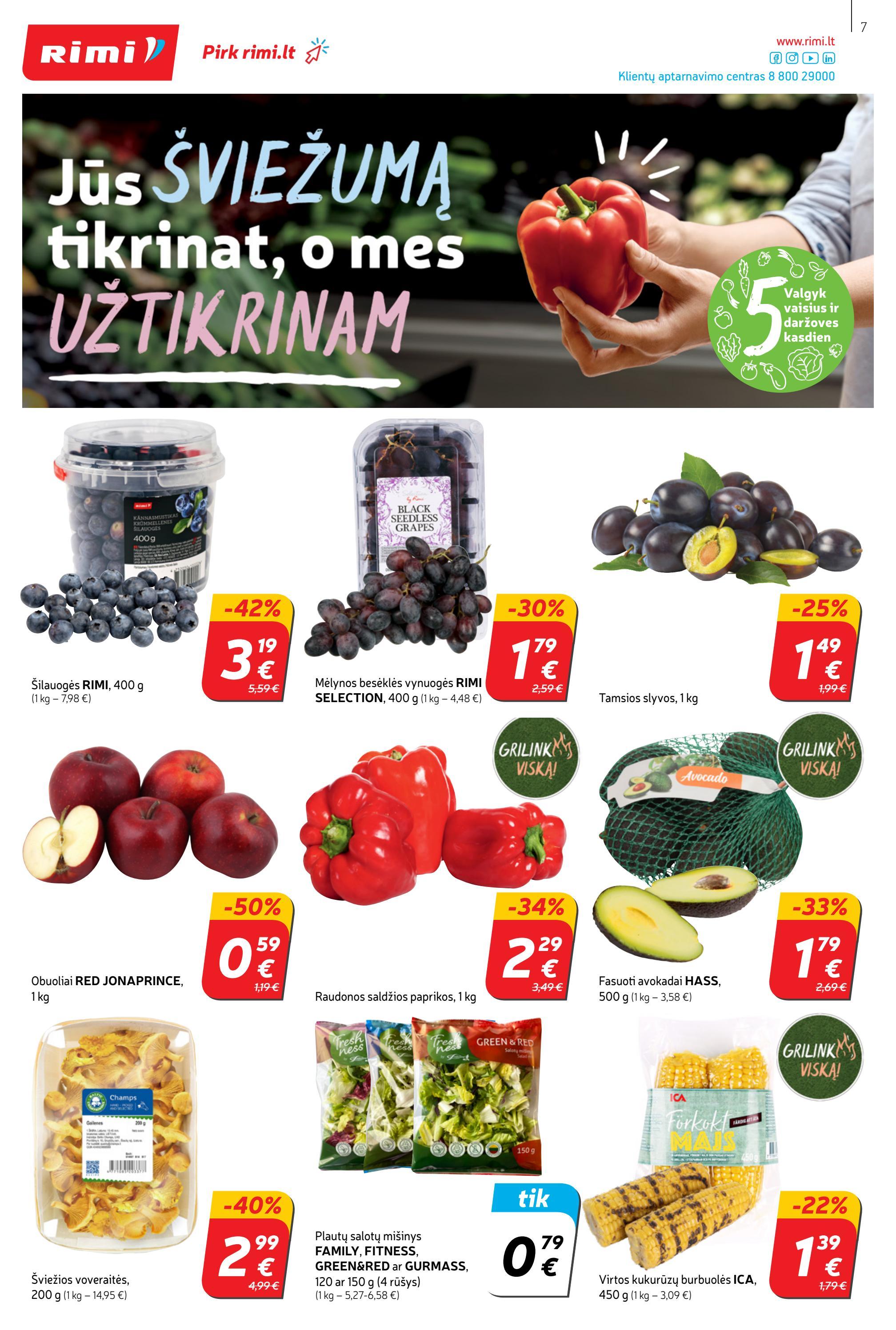 Rimi savaitinis leidinys akcijos nuo 
  2022-07-26 iki 
  2022-08-01 | Leidinukas.lt puslapis 7