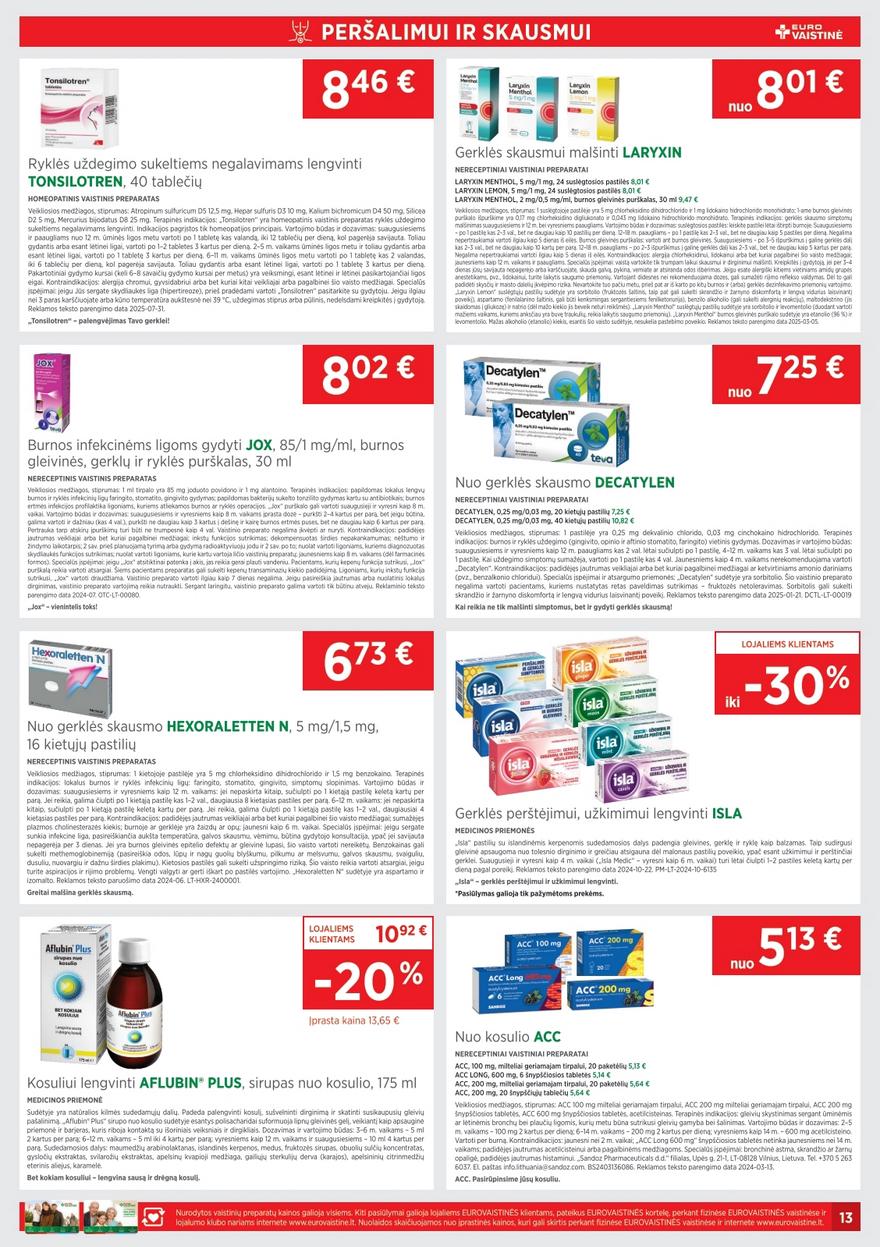 Euro vaistinė katalogas akcijos nuo 
  2025-09-01 iki 
  2025-09-30 | Leidinukas.lt puslapis 13