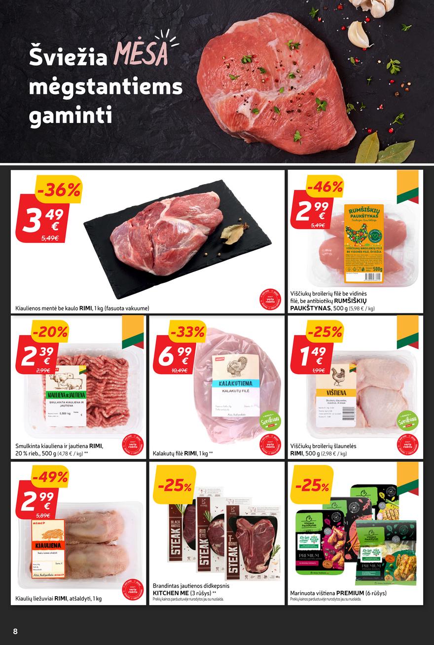 Rimi savaitinis leidinys akcijos nuo 
  2024-01-23 iki 
  2024-01-29 | Leidinukas.lt puslapis 8