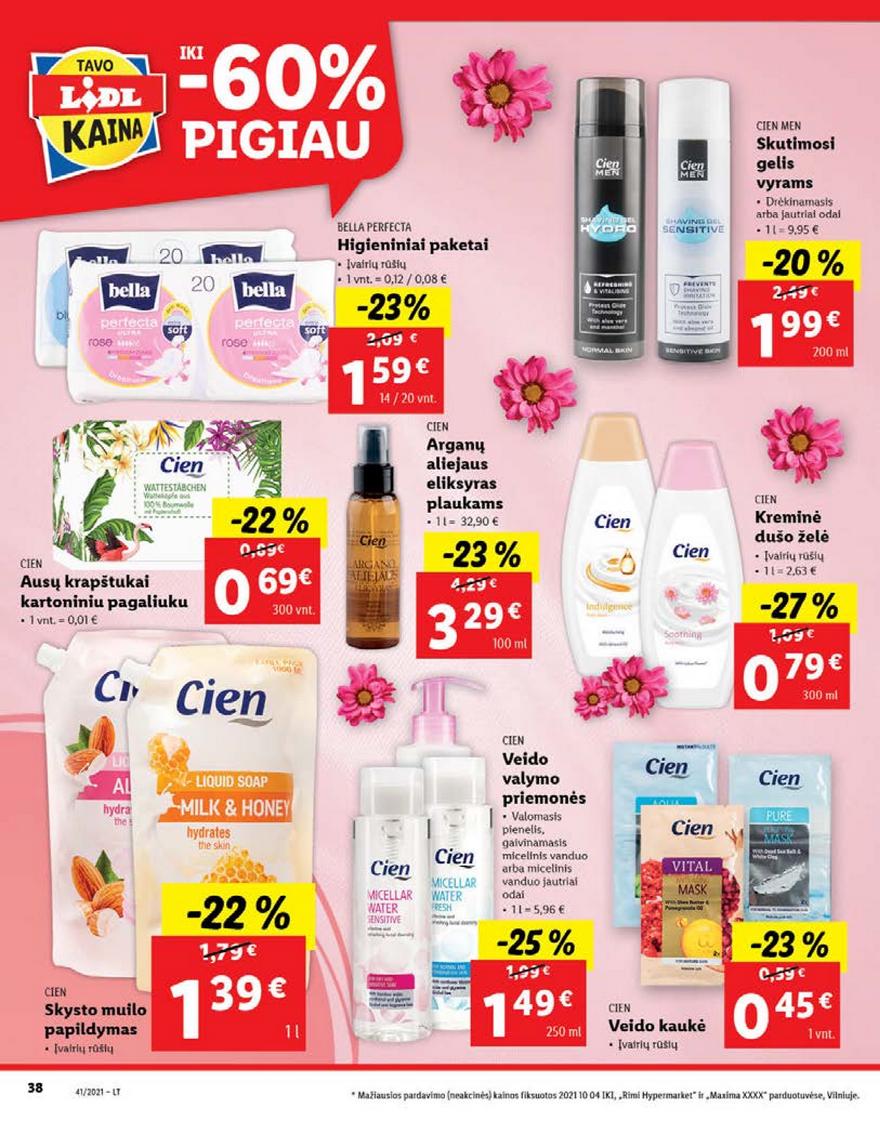 Lidl maisto prekių pasiūlymai akcijos nuo 
  2021-10-11 iki 
  2021-10-17 | Leidinukas.lt puslapis 38