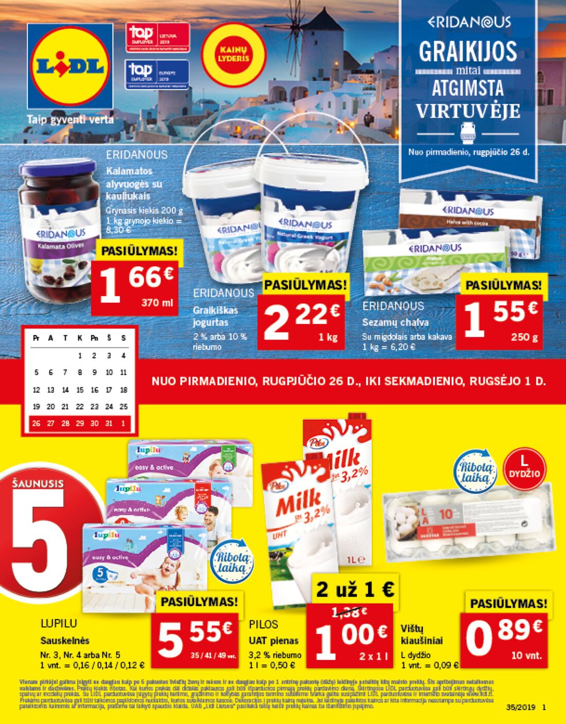 Lidl savaitinis leidinys akcijos nuo 
  2019-08-26 iki 
  2019-09-01 | Leidinukas.lt puslapis 1
