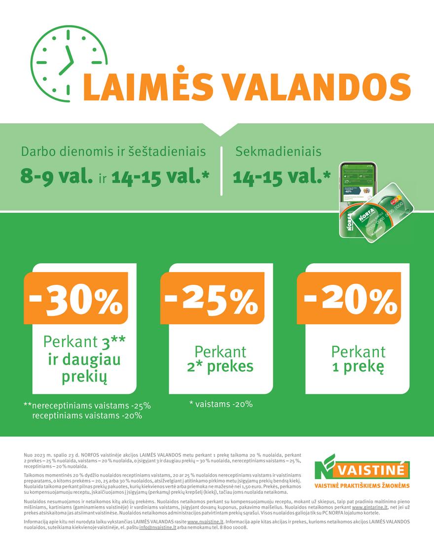 Norfos vaistinės leidinys akcijos nuo 
  2025-08-01 iki 
  2025-08-31 | Leidinukas.lt puslapis 32