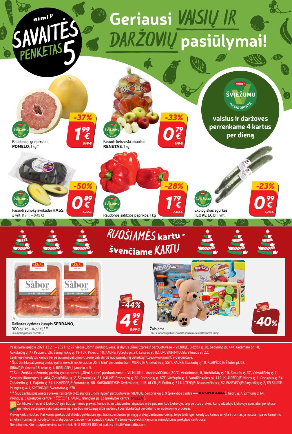 Rimi savaitinis leidinys akcijos nuo 
  2021-12-21 iki 
  2021-12-27 | Leidinukas.lt puslapis 28
