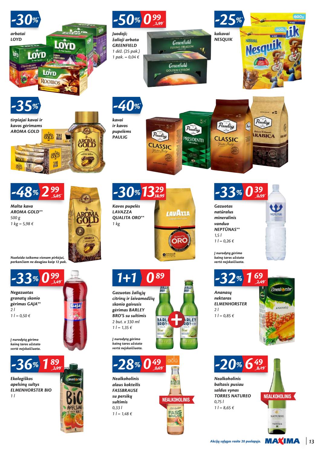Maxima kaininis leidinys akcijos nuo 
  2019-10-08 iki 
  2019-10-14 | Leidinukas.lt puslapis 13