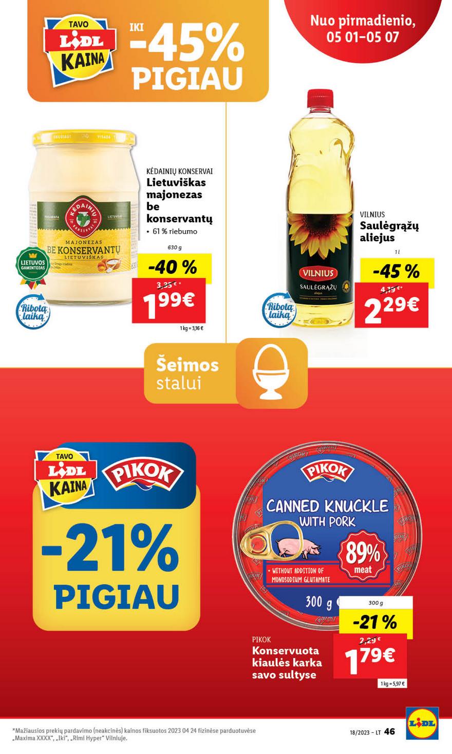 Lidl pasiūlymai akcijos nuo 
  2023-05-01 iki 
  2023-05-07 | Leidinukas.lt puslapis 46
